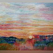 Закат солнца. (1), художник Елена Наумова