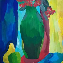 Натюрморт, ваза с цветами