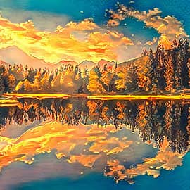 Золотые облака.