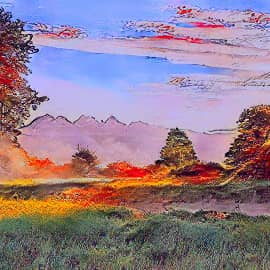 Свет заката.