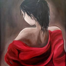 Девушка в красном