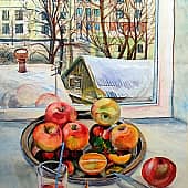 Яблоки на окне Хабаровск