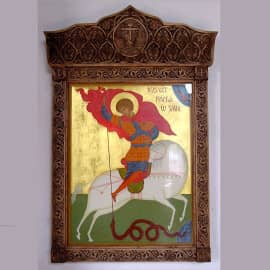 Резной киот-рама на икону