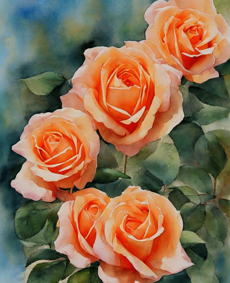 Картина "Роза оранж"