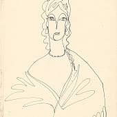 Что под собой скрывала шаль? (из серии "Одной линией")