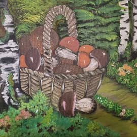 Корзина с грибами