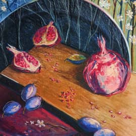 Гранат со сливами