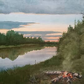 На вечерней зорьке...