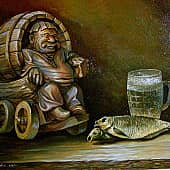 Натюрморт с сушеной рыбой, художник Геннадий Литвиненко