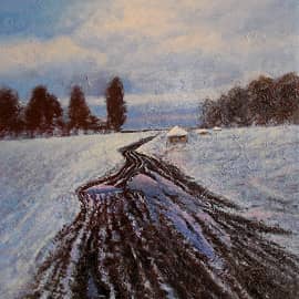 Поле, вечер, огоньки, дальняя дорога Field, Evening, Lights, Long Road ...