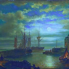 Ночная бухта.