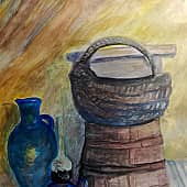 На лавке за печкой