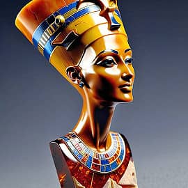 Нефертити царица египта из янтаря