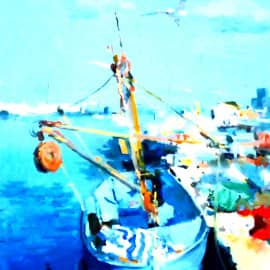 ЛОДКА НА МОРСКОМ ПРИЧАЛЕ