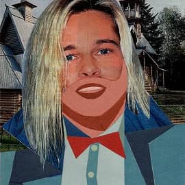 Брэд Питт в России. Коллаж.