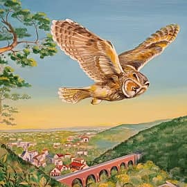 Пейзаж с совой