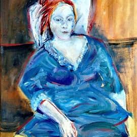 Автопортрет в синем халате