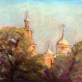 Под небесной синевой.