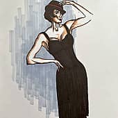 Дама в черном. Скетч.