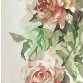 Акварель Ветка роз