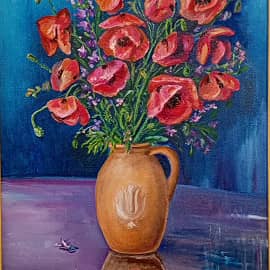 Маки в кувшине