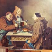 Монахи за трапезой (6), художник Артём (Artevgen_art)