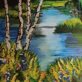 Озеро Тосканка летом