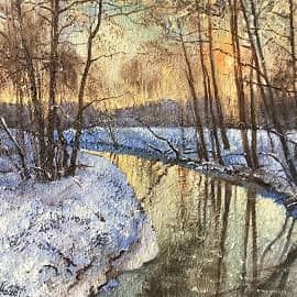 Сапфиры, изумруды, золото и серебро.... Причудливо смешались         Весенним вечером