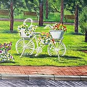 Клумба-велосипед.