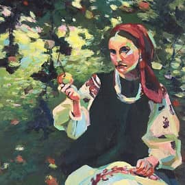 Штудия Девушка с яблоком