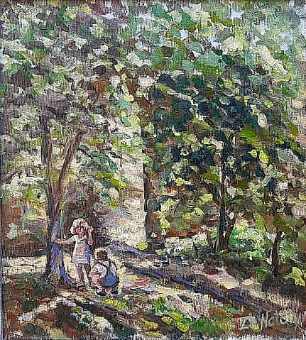 Дети играют. Живопись ZhNataly