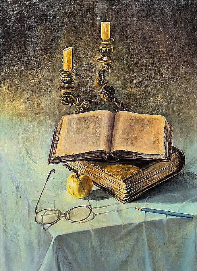 Натюрморт с Библией и подсвечником  Still Life with Bible and Candlestick