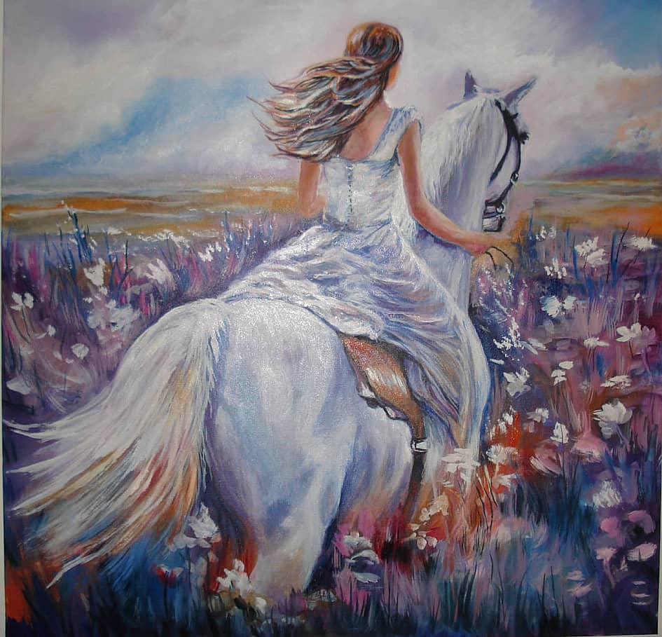 Юная всадница.