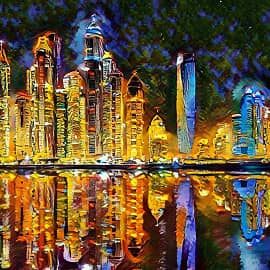 Ночные огни.