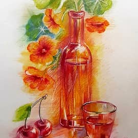 Настурция Цветной карандаш