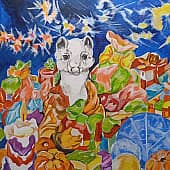 Зимний Горностай раздает подарки