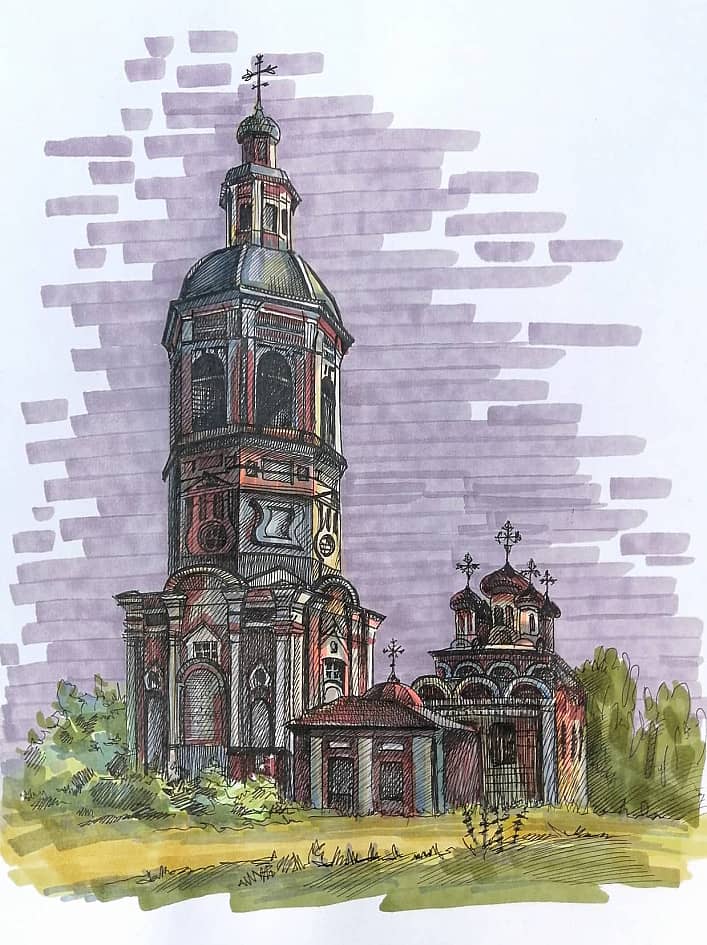 Скетч маркерами №2