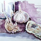 Чеснок и раковина