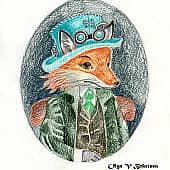 Портрет мистера Лиса в бирюзовом цилиндре