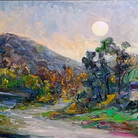 Пейзаж с горной рекой. Пленэр ZhNataly