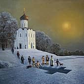 Крещение. Храм Покрова, художник Геннадий Литвиненко
