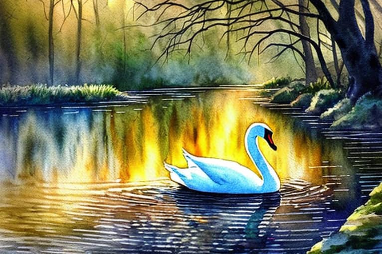 Картина "Белый лебедь"