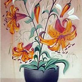 Композиция с лилиями