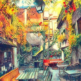 Уютное кафе.