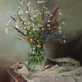 Натюрморт с луговыми растениями