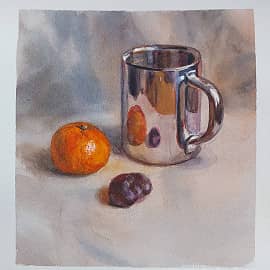 учебный натюрморт, металл