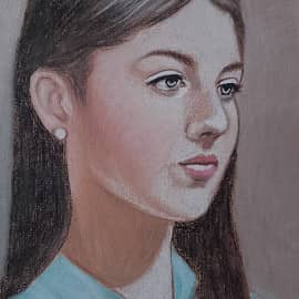 Девушка в голубом