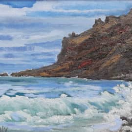 Величественный Карадаг. Шторм в Коктебеле. Крым. ЮБК. Серия "Крымские зарисовки