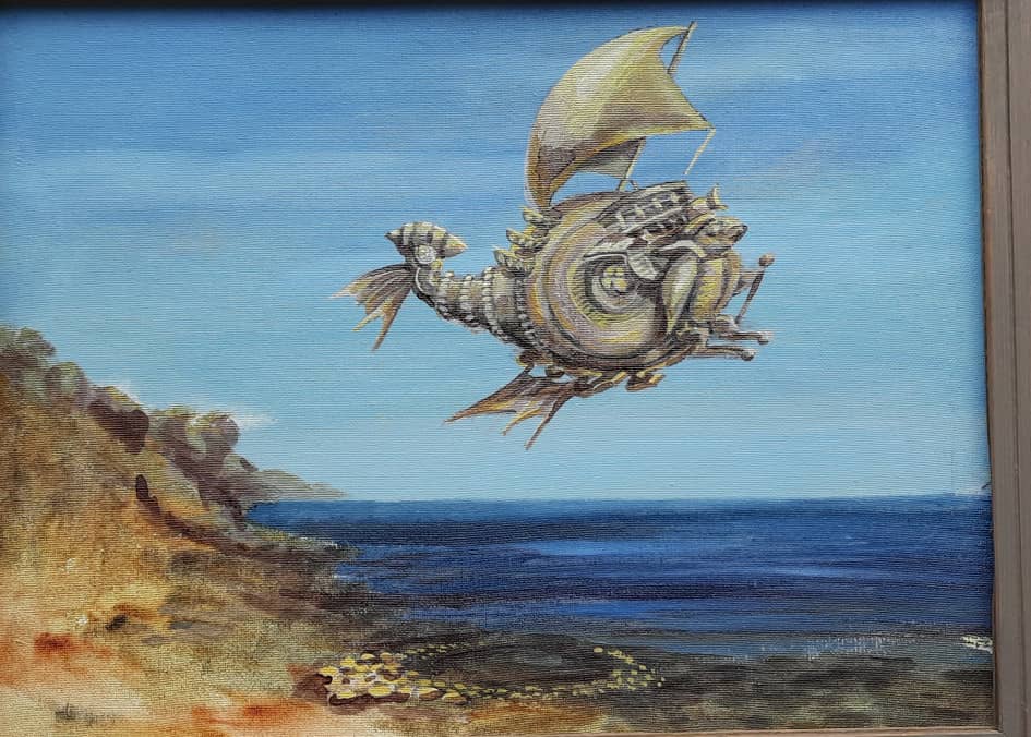 Раббитоносец. Летучий корабль. Картина из серии Сказочные миры ZhNataly