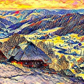 Снежная зима.